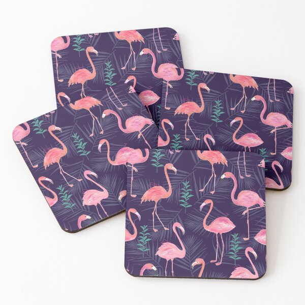 Item preview, Flamingos Leaves Flamingo Drawing designed and sold by JaskolArt.