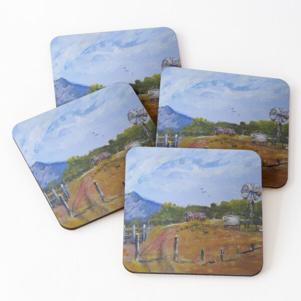 Item preview, Australian Outback Landscape with Old Building and Windmill designed and sold by AussieMuma.