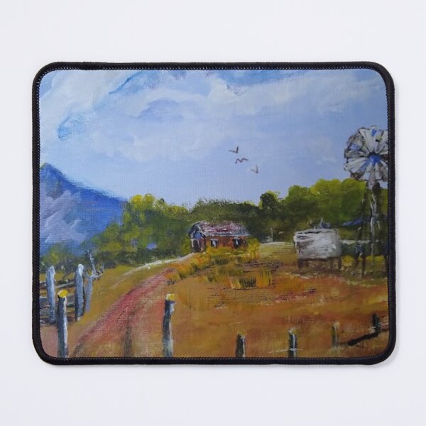 Item preview, Australian Outback Landscape with Old Building and Windmill designed and sold by AussieMuma.