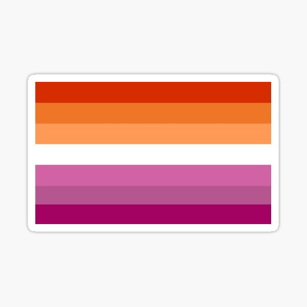 (Latest) Lesbian Pride Flag created in 2010. Representation matters. Sticker
