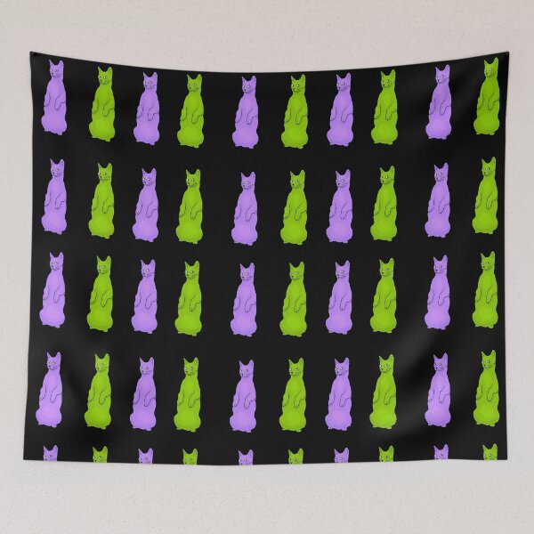 Item preview, Green and Purple Cats Standing Up Sticker Pack designed and sold by wildjellybeans.