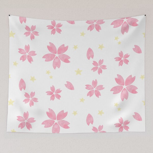 Item preview, Watercolor Sakura and Stars Pattern designed and sold by SakuraStarz.