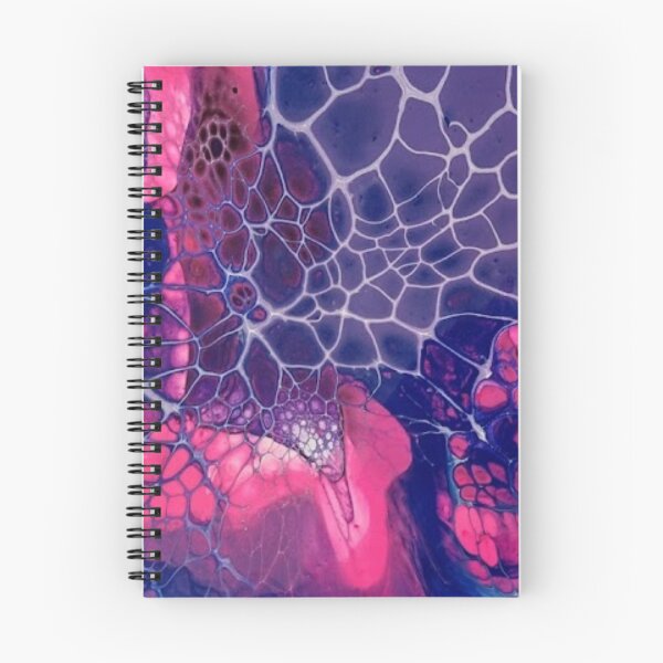 Aperçu de l'œuvre Fluid Art Design - Violet Rose et Blanc Bloom - Art Original créée et vendue par AussieMuma.