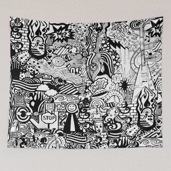Item preview, a mysterious black and white life designed and sold by debrisnyc.