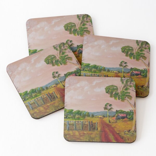 Item preview, Australian Outback Landscape Scene Dusty Pink Sky designed and sold by AussieMuma.