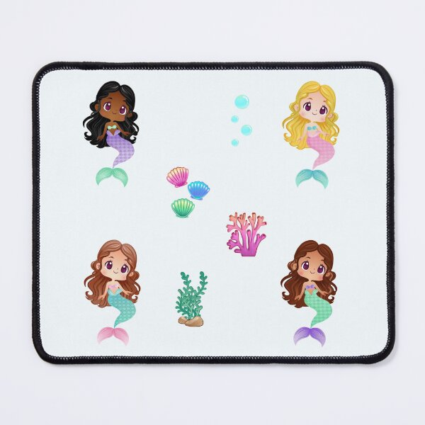 Item preview, Kawaii Chibi Mermaids Best Friends Blushing Cute Chibi Girl Mermaid Tail designed and sold by Simplyy Unique.