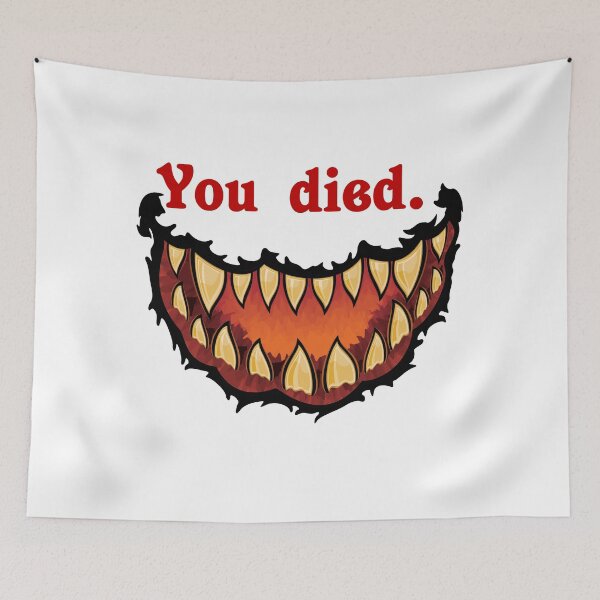 Item preview, You Died hungry fang mouth RPG gift designed and sold by Tiffany Munro.
