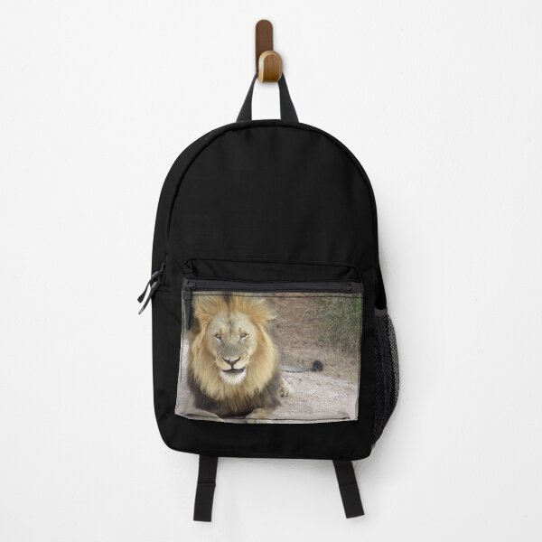 Item preview, Black Backpack Bag - African Male Lion designed and sold by Alima Designs.