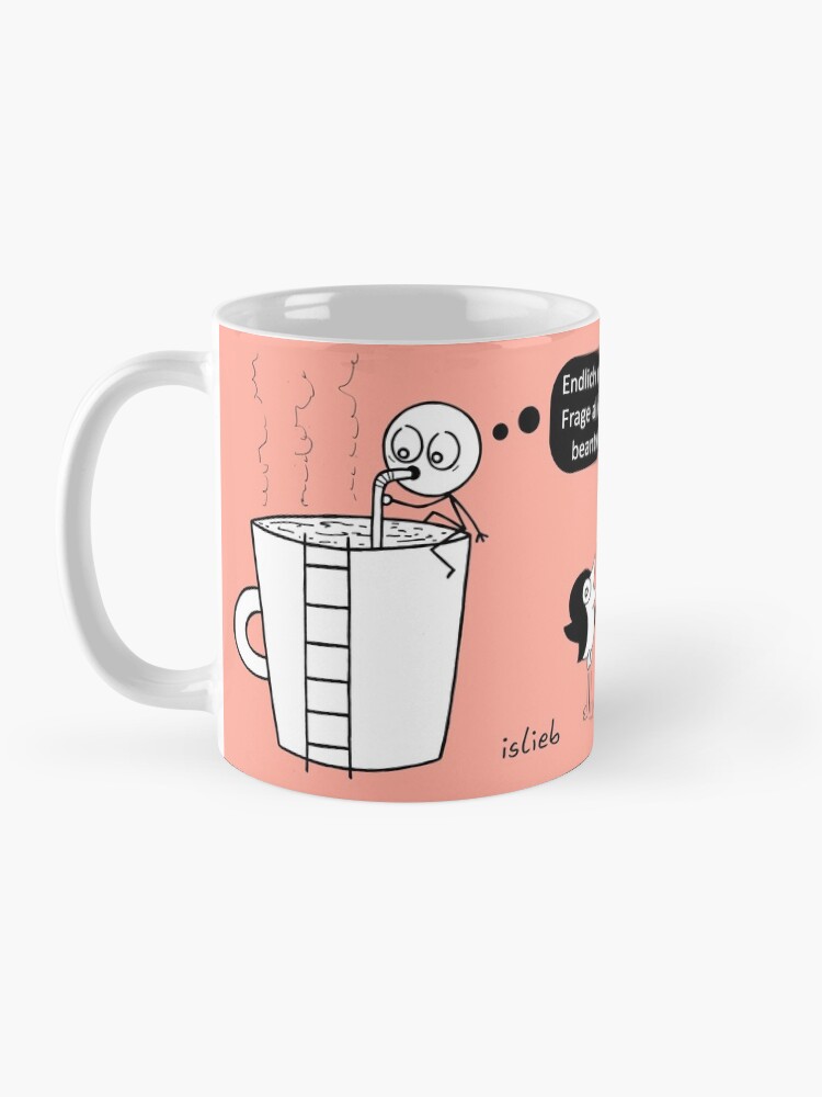 Thumbnail 3 von 6, Kaffeebecher, Kaffee-Fragen-Tasse (rot) designt und verkauft von islieb.