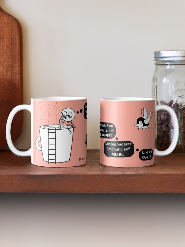 Thumbnail 2 von 6, Kaffeebecher, Kaffee-Fragen-Tasse (rot) designt und verkauft von islieb.