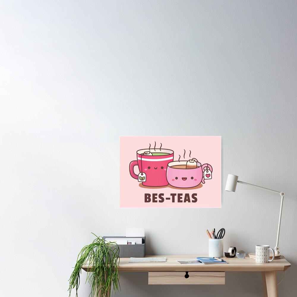 Cute Teacup and Teapot Bes Teas Besties Tea Pun - Bestie - Magnet