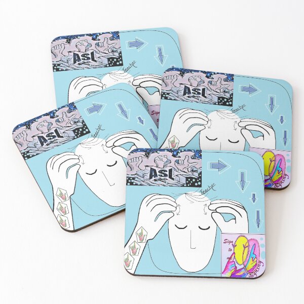 Item preview, Sign Language Teachers Heart ASL designed and sold by EloiseArt.