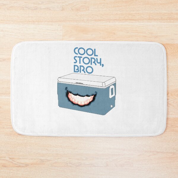 Item preview, Cool Story Bro Blue Beer Cooler with Mimic Teeth designed and sold by Tiffany Munro.