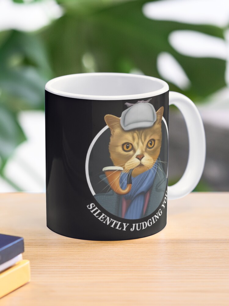 Silently Judging You Funny Cat Mug – Original Sock Dogs