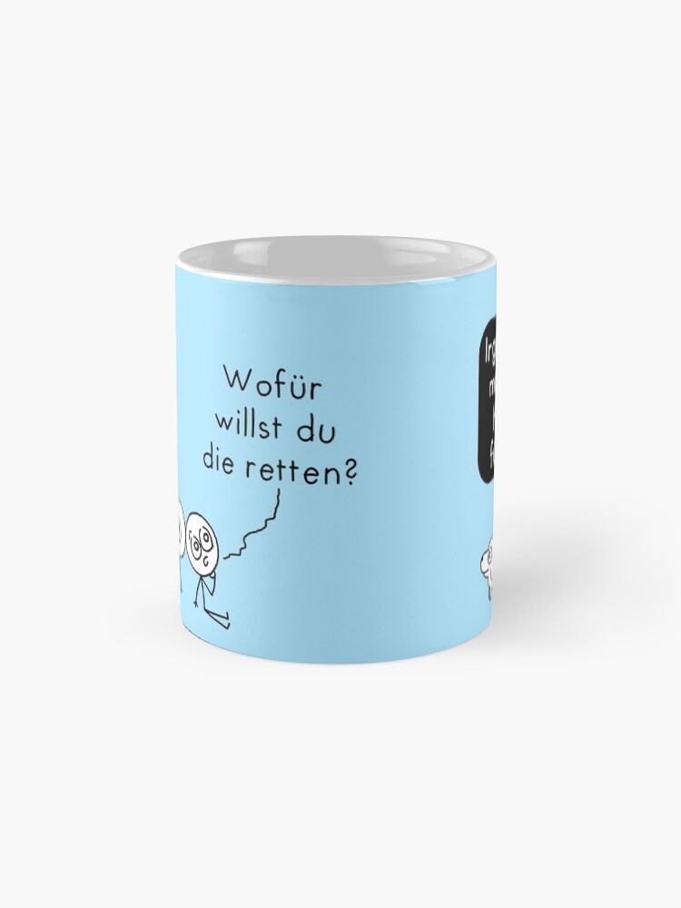 Thumbnail 4 von 6, Kaffeebecher, Menschheit-retten-Tasse (blau) designt und verkauft von islieb.