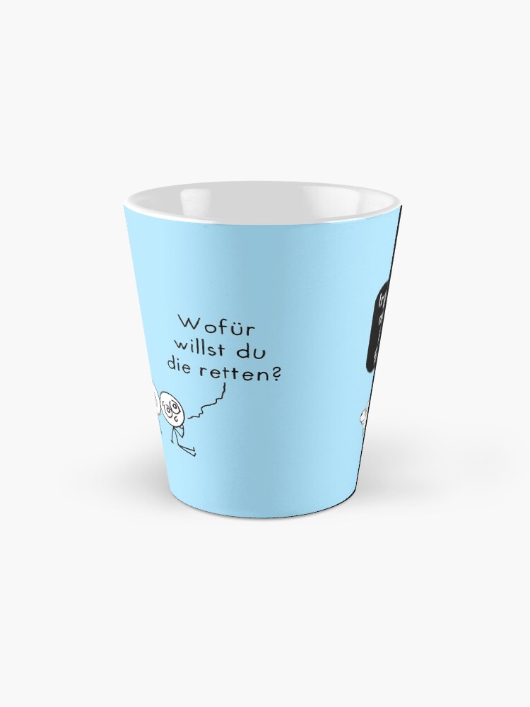Thumbnail 2 von 4, Kaffeebecher, Menschheit-retten-Tasse (blau) designt und verkauft von islieb.