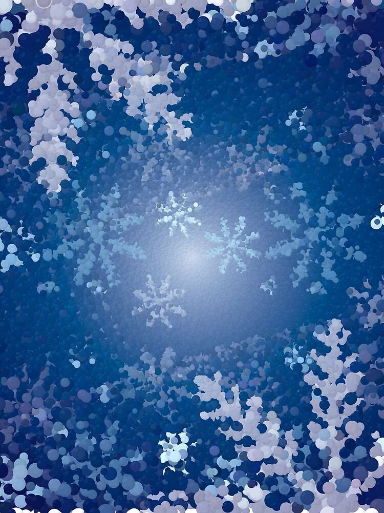 Snowy Blue Christmas Background by MathenaArt