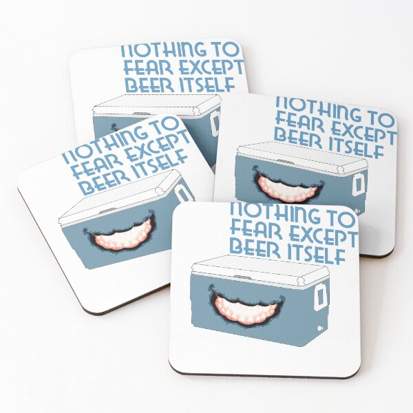 Item preview, Nothing To Fear Except Beer Itself Cooler with Teeth Mimic designed and sold by Tiffany Munro.
