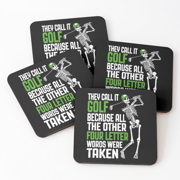 Item preview, Golf Four Letter Word Funny Skeleton Golfer Quote designed and sold by GrandeDuc.