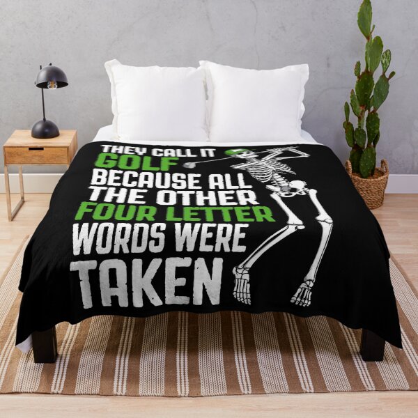 Item preview, Golf Four Letter Word Funny Skeleton Golfer Quote designed and sold by GrandeDuc.