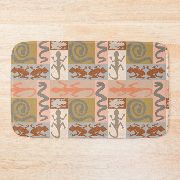 Item preview, Quirky amphibian petroglyph, lizards, frogs, snakes, southwest desert glow designed and sold by cleolovescolor.
