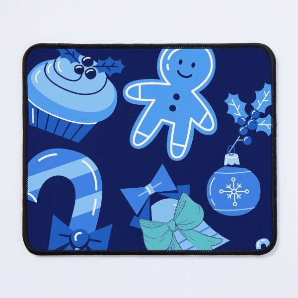 Aperçu de l'œuvre Motif de décorations de Noël bleues. créée et vendue par Coolminds.