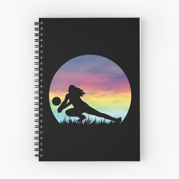 Artikelvorschau, Frauen Volleyball Silhouette Bunte Retro Sonnenuntergang Mädchen entworfen und verkauft von MintedFresh.