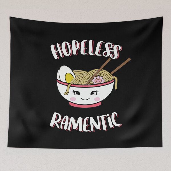 Artikelvorschau, Hopeless Ramentic Niedliche lustige Schüssel Ramensuppe Wortspiel entworfen und verkauft von MintedFresh.