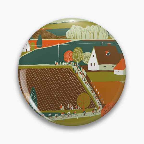 Item preview, Cycling Landscape Retro Color designed and sold by AlyssoCharm.
