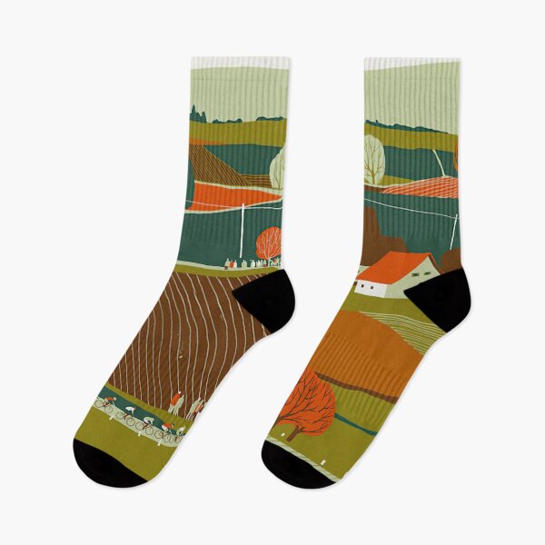 Item preview, Cycling Landscape Retro Color designed and sold by AlyssoCharm.