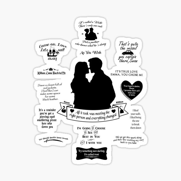 Item preview, Captain Swan "Iconic Quotes" Silhouette Design 2 designed and sold by The_Girly_Nerd_Shop.