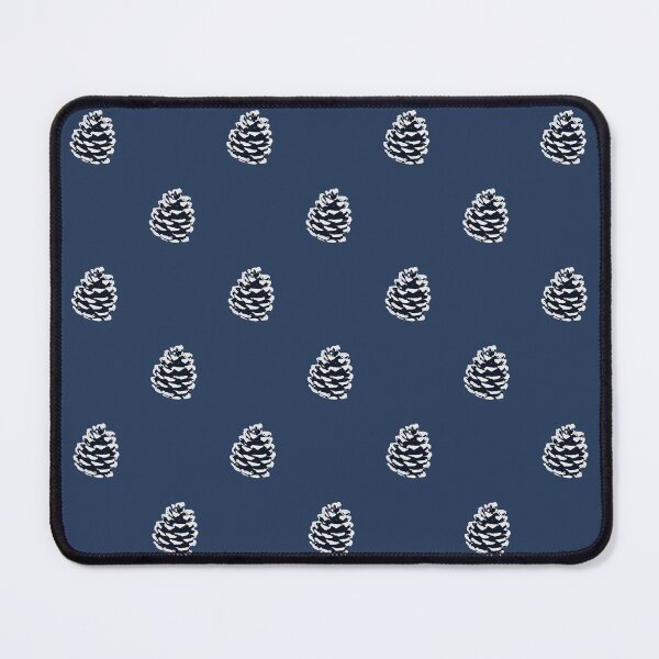 Item preview, Christmas snowy pinecone on blue background designed and sold by by-jwp.