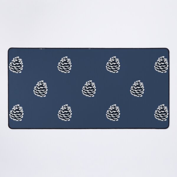 Item preview, Christmas snowy pinecone on blue background designed and sold by by-jwp.