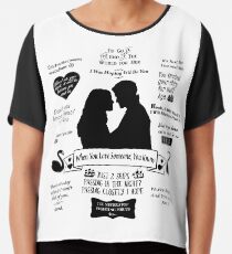 Kapitän Swan "ikonische Zitate" Silhouette Design Chiffontop