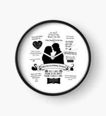 Captain Swan "Iconic Quotes" Silhouette Design Clock
