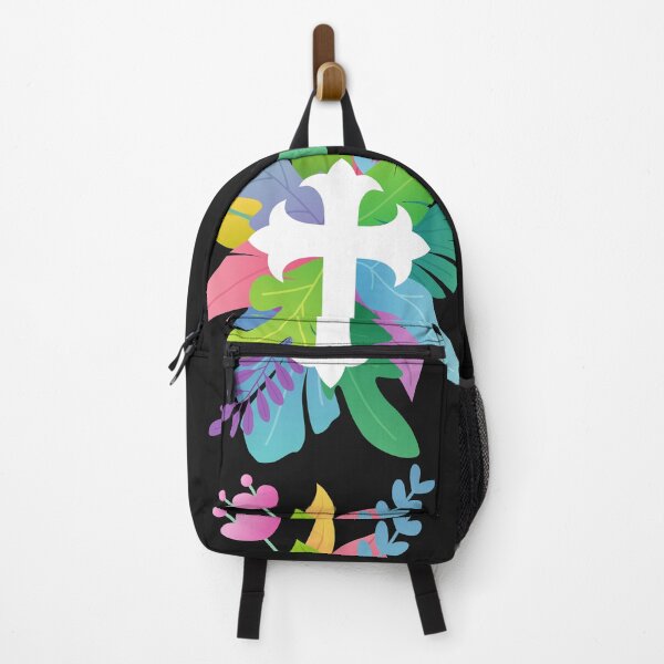 Item preview, White Christian Cross with Flowers designed and sold by MEBH.