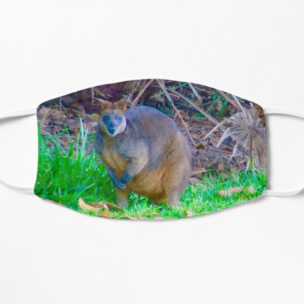 Wallaby in the bush Flat Mask