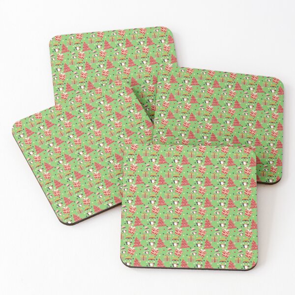 Item preview, Winter Holiday Christmas Penguins and Pine Trees - Green designed and sold by AlteredAtelier.