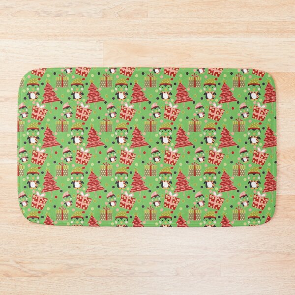 Item preview, Winter Holiday Christmas Penguins and Pine Trees - Green designed and sold by AlteredAtelier.