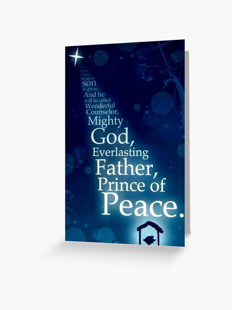 by　Unto　a　us　Christmas　given-Christian　Greeting　for　son　is　Sale　message,　Card　shaggydawgg　Redbubble