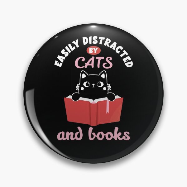 Item preview, Easily distracted by cats and books designed and sold by olli-s.