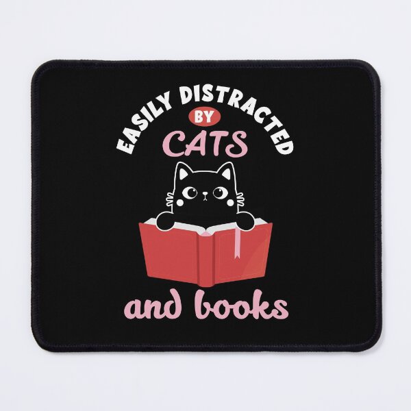 Item preview, Easily distracted by cats and books designed and sold by olli-s.