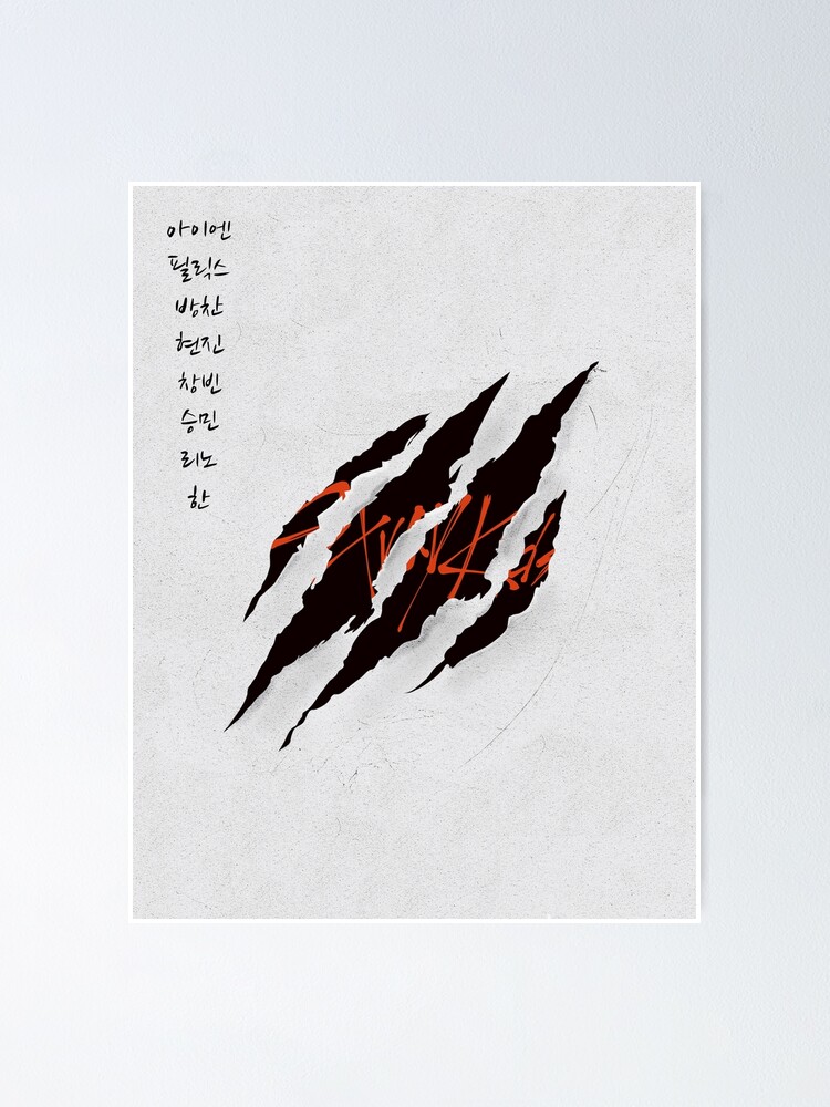 "SKZ Scars with members Names light" Poster for Sale by bixxbite