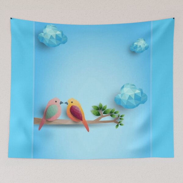 Item preview, Chirping love birds digital art designed and sold by Bkstores.
