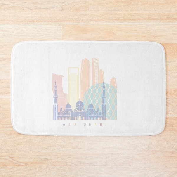 Item preview, ABU DHABI SKYLINE POSTER PASTEL	 designed and sold by paulrommer.
