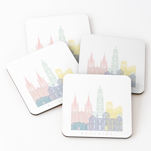 Item preview, ADELAIDE SKYLINE POSTER PASTEL designed and sold by paulrommer.