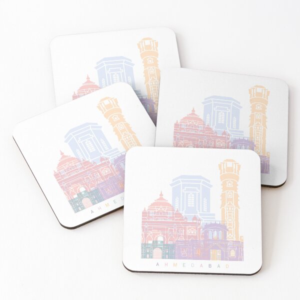 Item preview, AHMEDABAD SKYLINE POSTER PASTEL designed and sold by paulrommer.