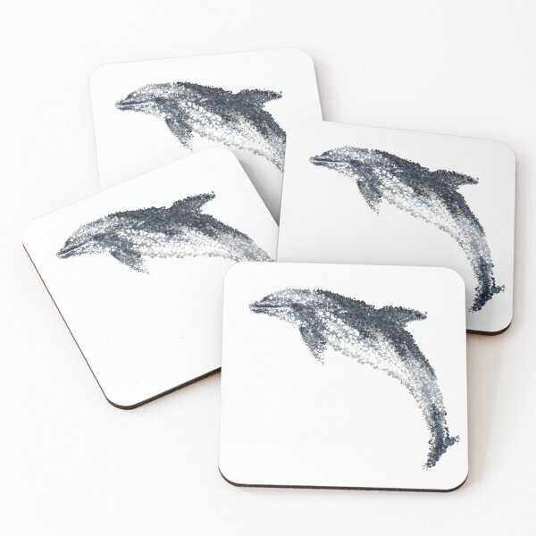 Item preview, Burrunan Dolphin Pointillism Dot Art designed and sold by lokilovesart.
