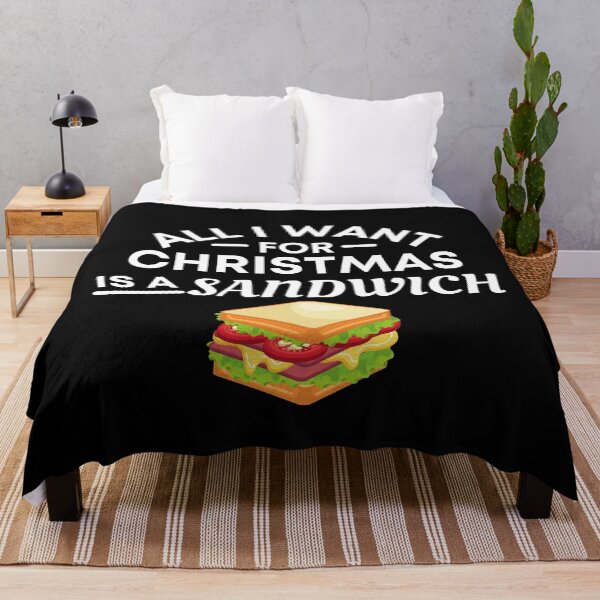 Item preview, All I Want for Christmas Is a Sandwich- Funny Sandwich Puns - Christmas Gift for Sandwich Lovers designed and sold by CaitU.