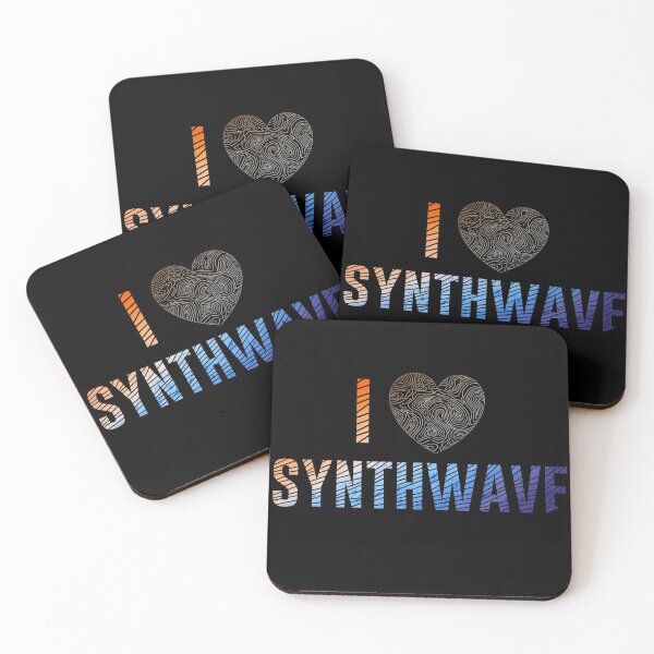 Item preview, Synthwave I love Synthwave heart 80s 90s retro designed and sold by DerNerd.